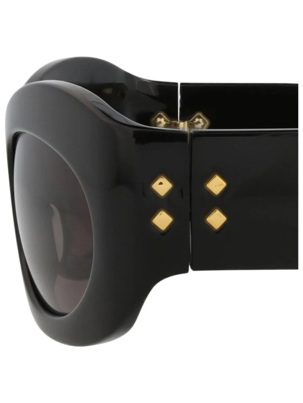 New Gucci Women's Sunglasses Shield Wrap Recycled Acetate Frame Unisex Black